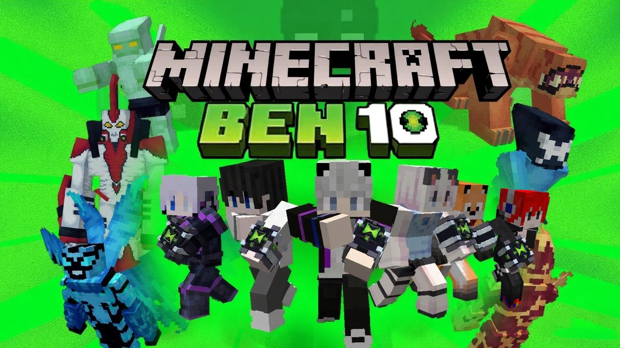 我的世界少年骇客六人超级英雄极限大乱斗！ben10