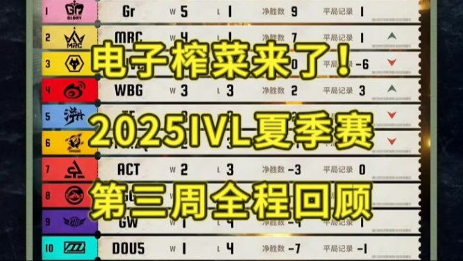 【超下饭电子榨菜！2025IVL夏季赛】一个视频清晰带你全程回看