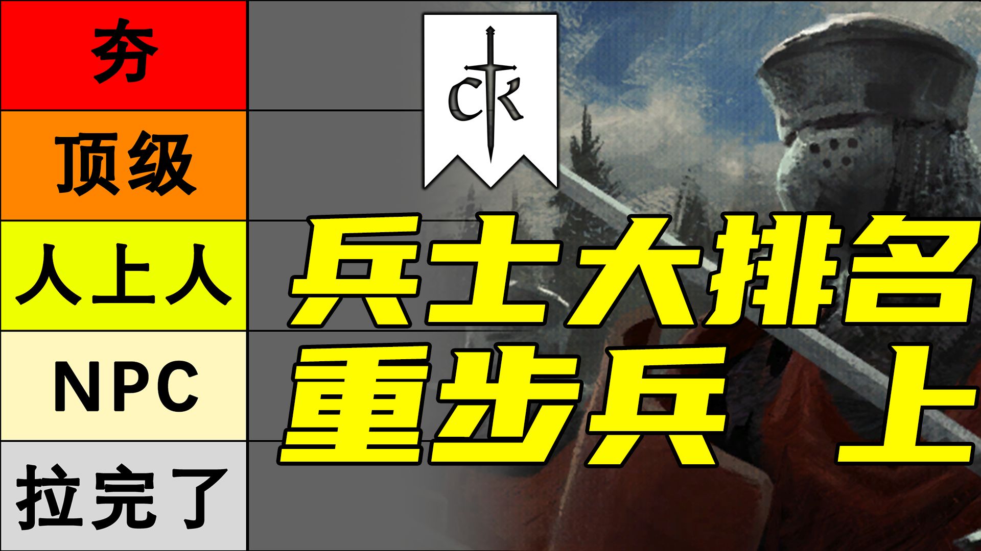 从夯到拉完了的兵士大排名！！重步兵篇 上【十字军之王3】