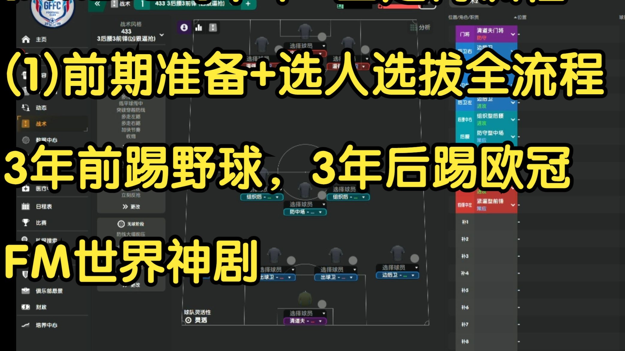 [FM2024]中甲国足青训档，从踢不上球到欧冠+世界杯双冠王(1)前