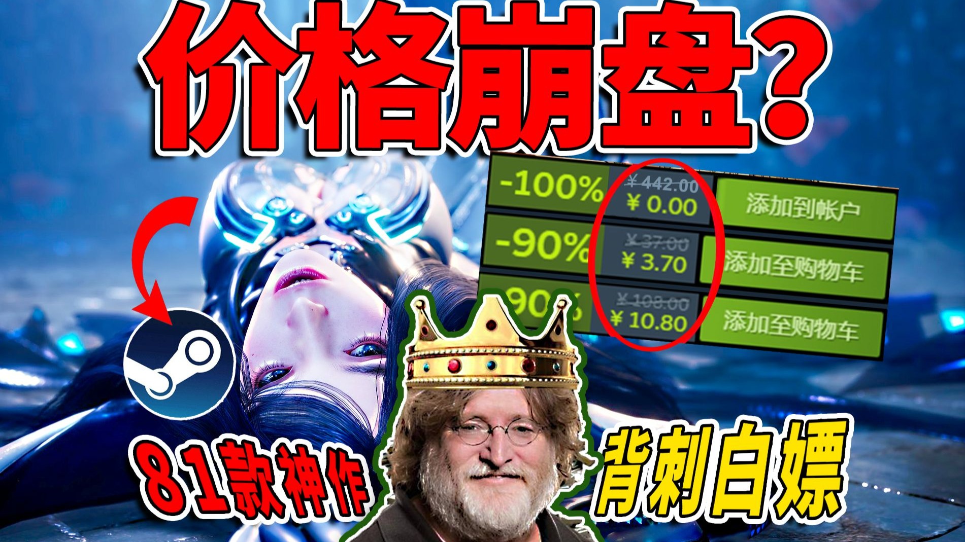 价格崩盘？！逆天背刺没把玩家当人！夏促81款神作0.5折白嫖？