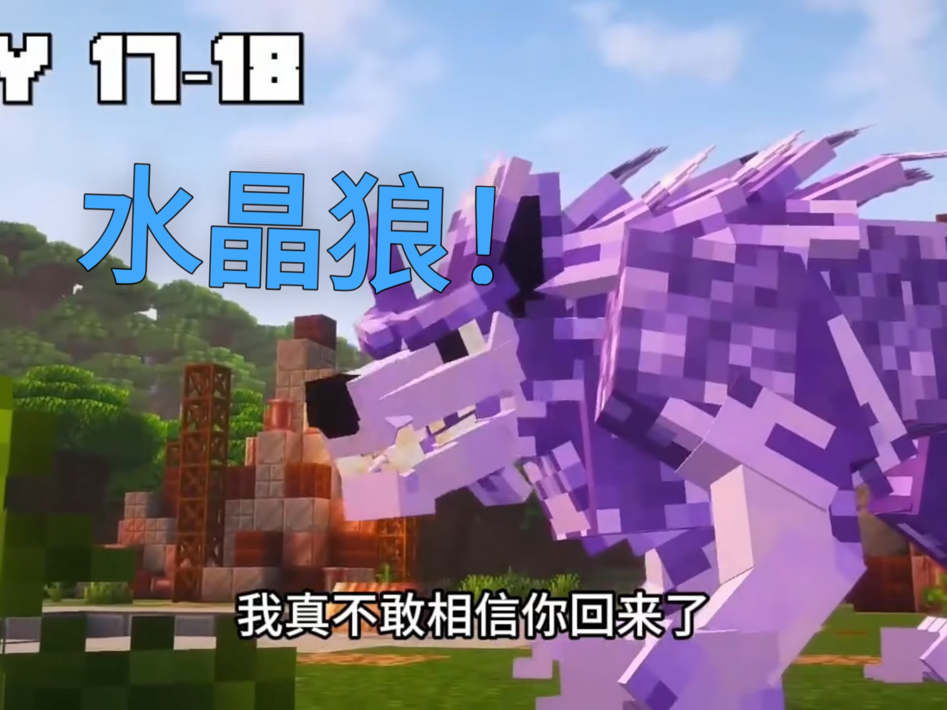 我的世界作为钻石狼生存一百天！