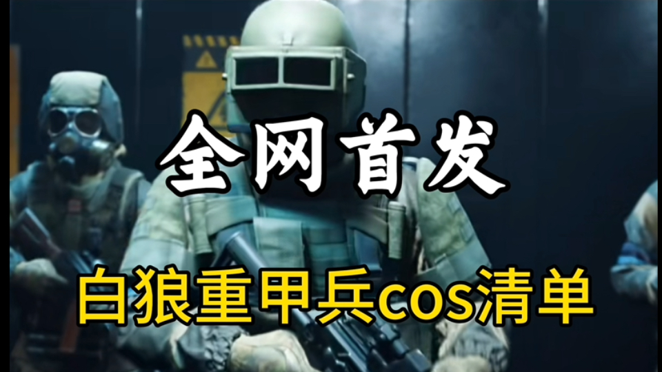 【全网首发】暗区突围白狼重甲兵cos清单