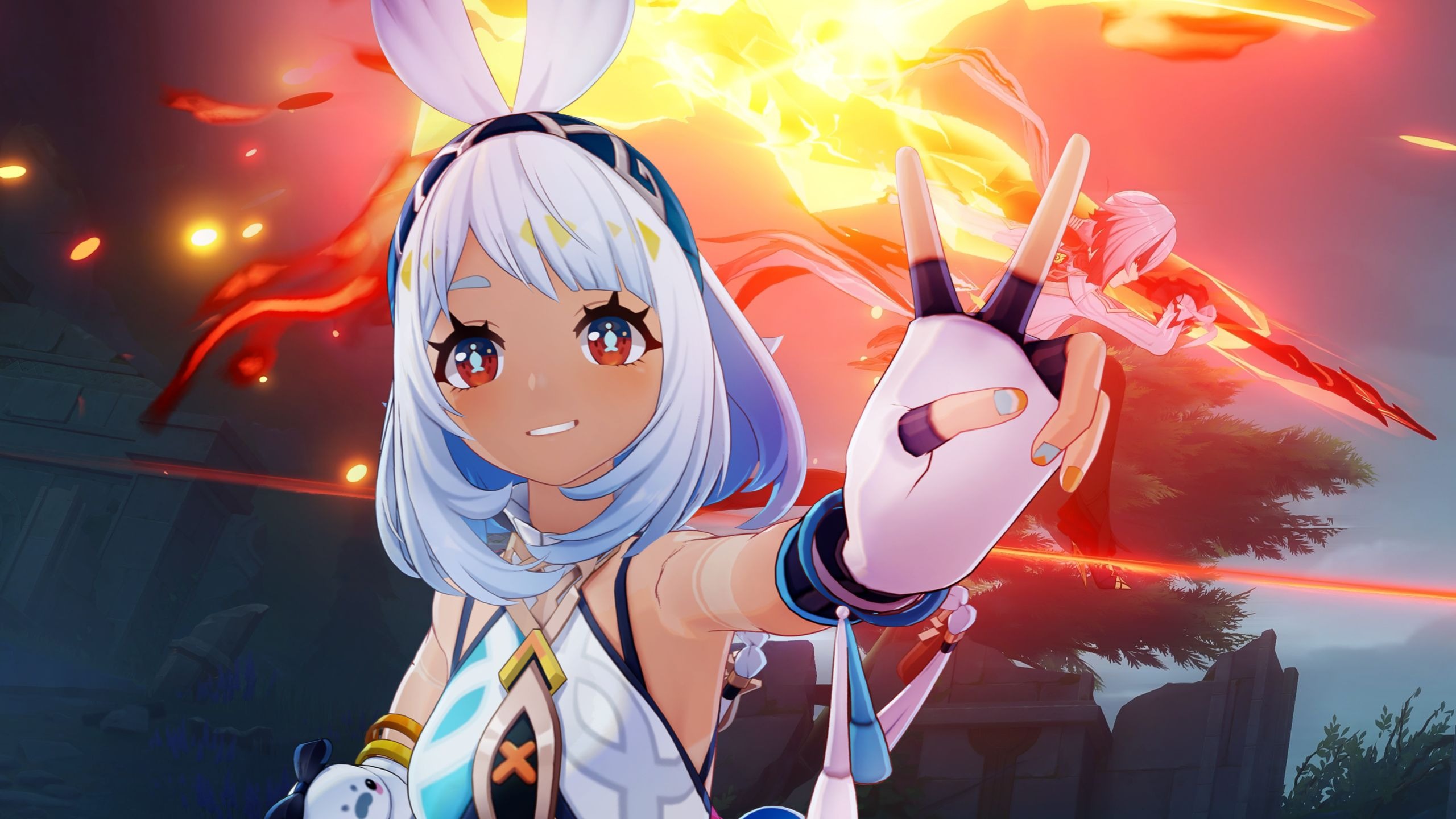 她还是那么喜欢比✌️~