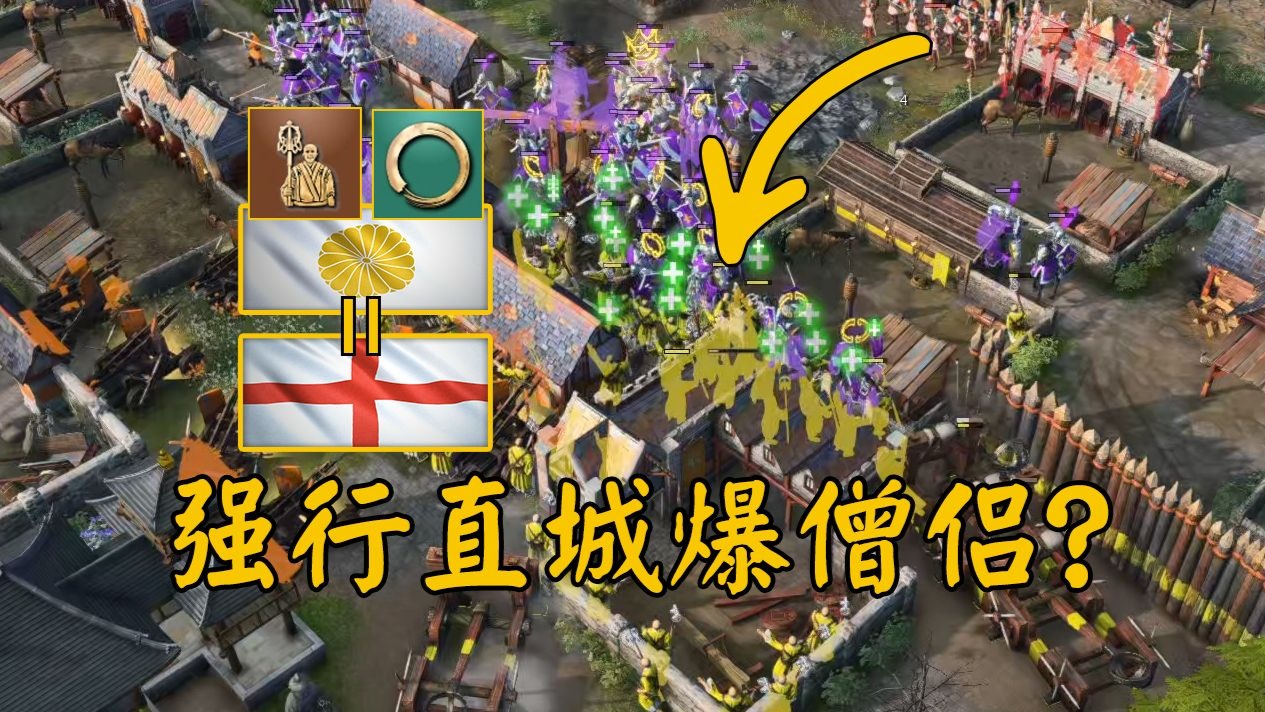 【帝国时代4】高手观战视角分析 团队赛2v2 日本主视角 强行