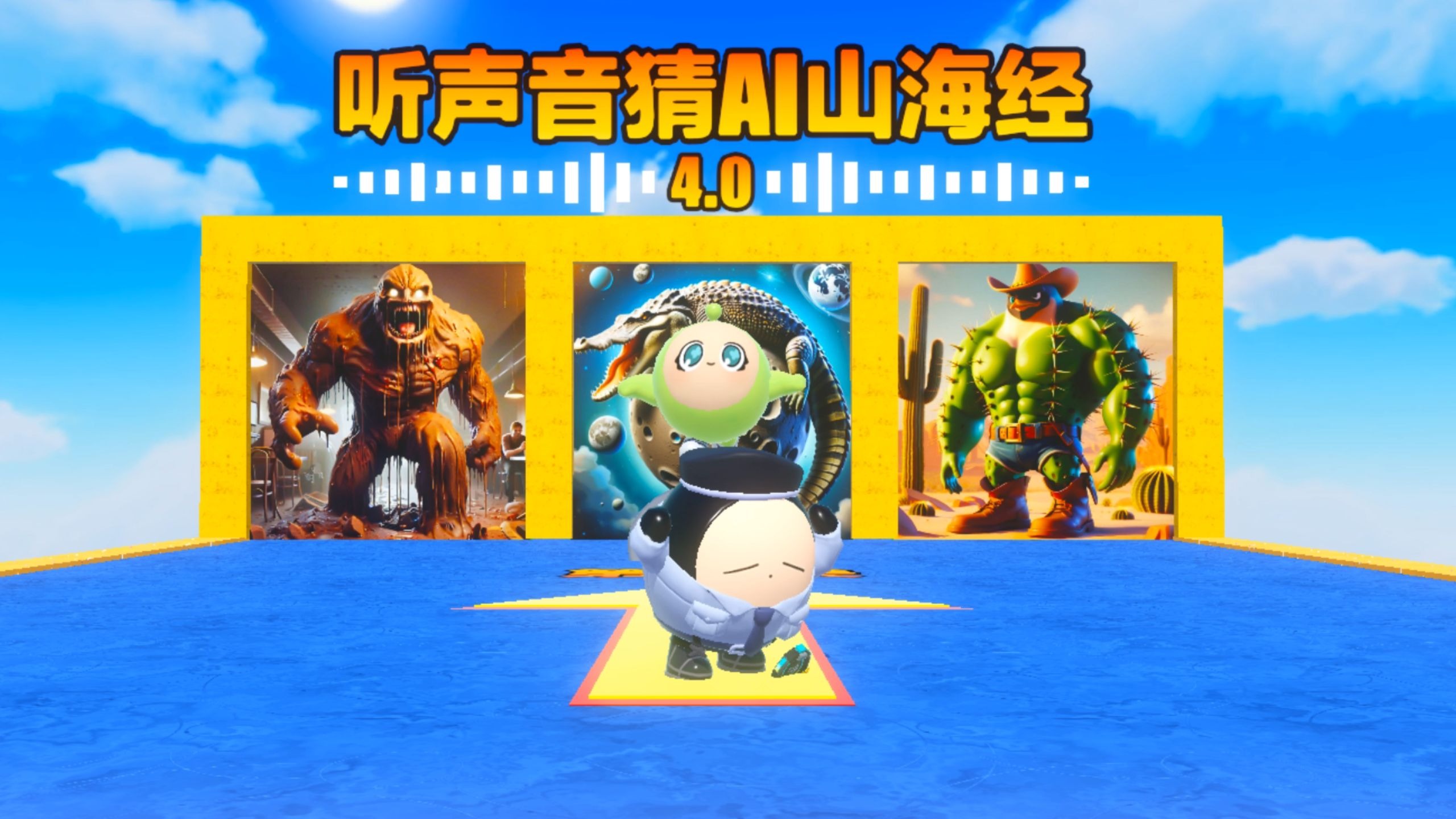 蛋仔派对：听声音猜AI山海经4.0？生物虽然没见过，利用脑子过关了
