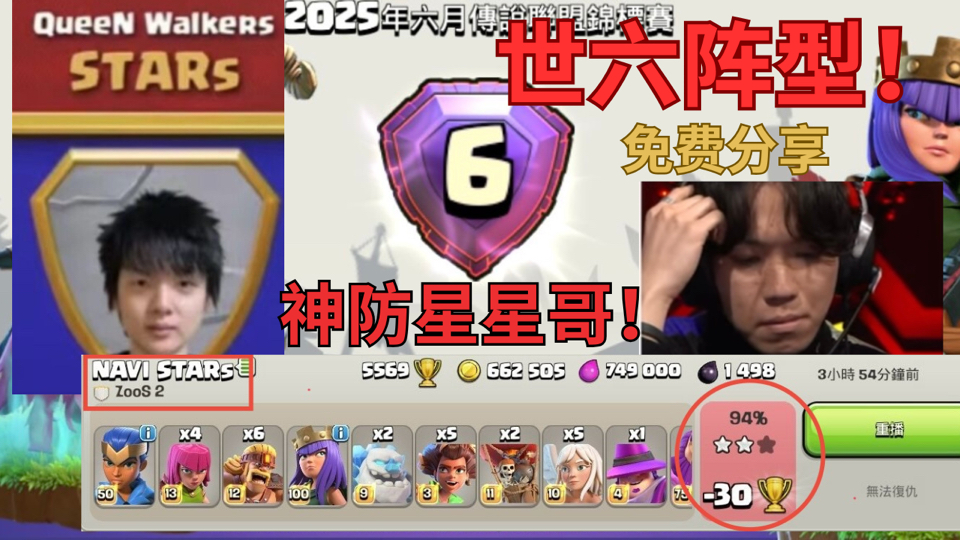 国人玩家定榜世界第六！用我的阵神防星星哥（Navi Stars），世十，世二