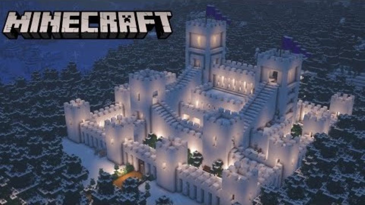【我的世界】建筑教学： 如何建造巨大的冰雪城堡【Part 2 内饰