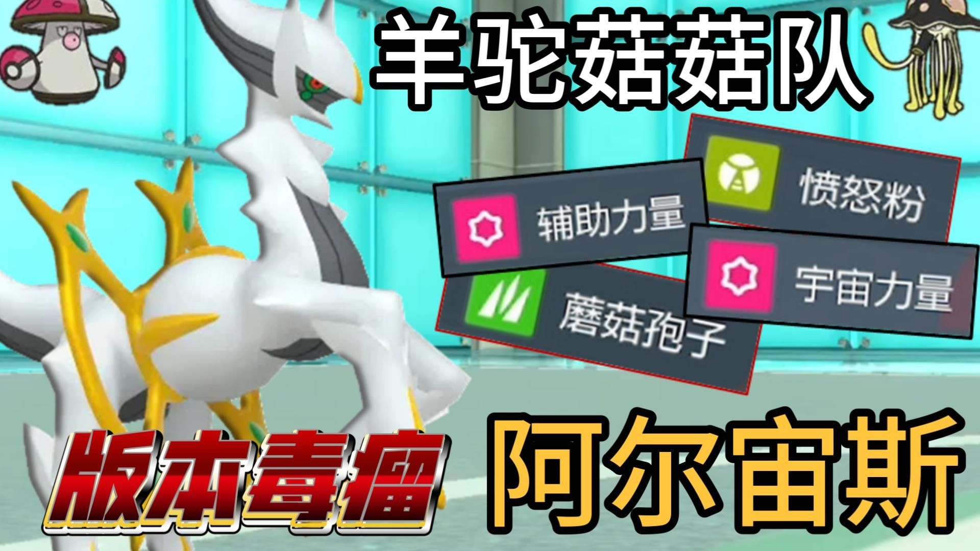 版本最恶心的阿尔宙斯双打玩法！盾菇加陆地水母可靠的背影直接