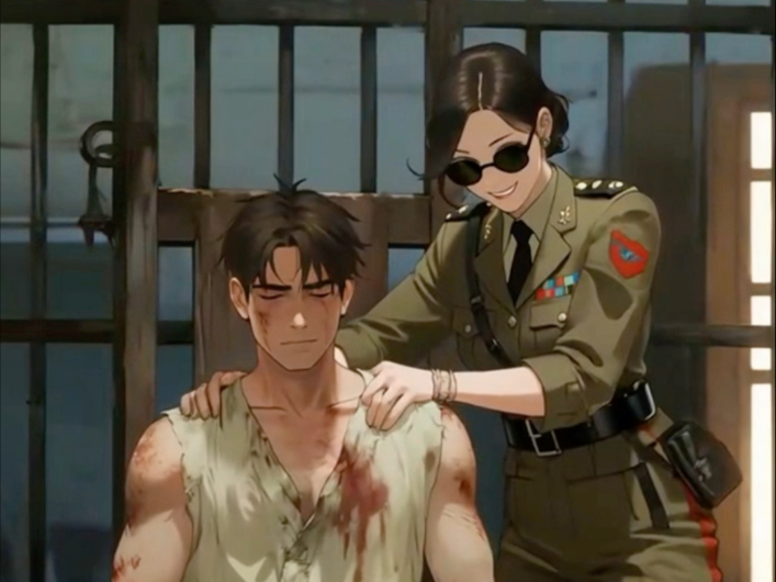 高大女军统帮犯人取暖【动漫版】