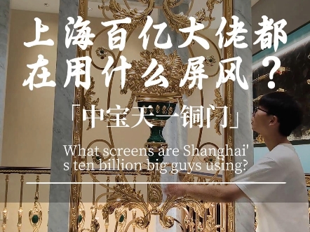 上海百亿大佬都在用什么屏风呢？#中宝天一铜门 #上海 #别墅门 