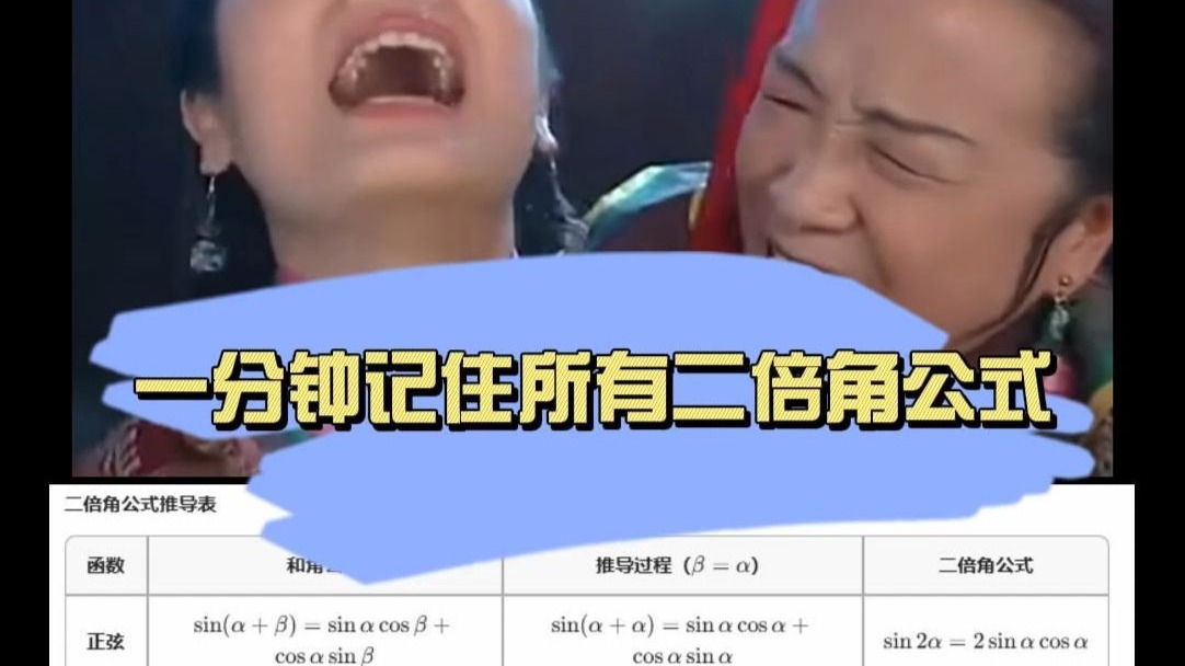 【容嬷嬷教高考数学】二倍角公式一分钟全记住！