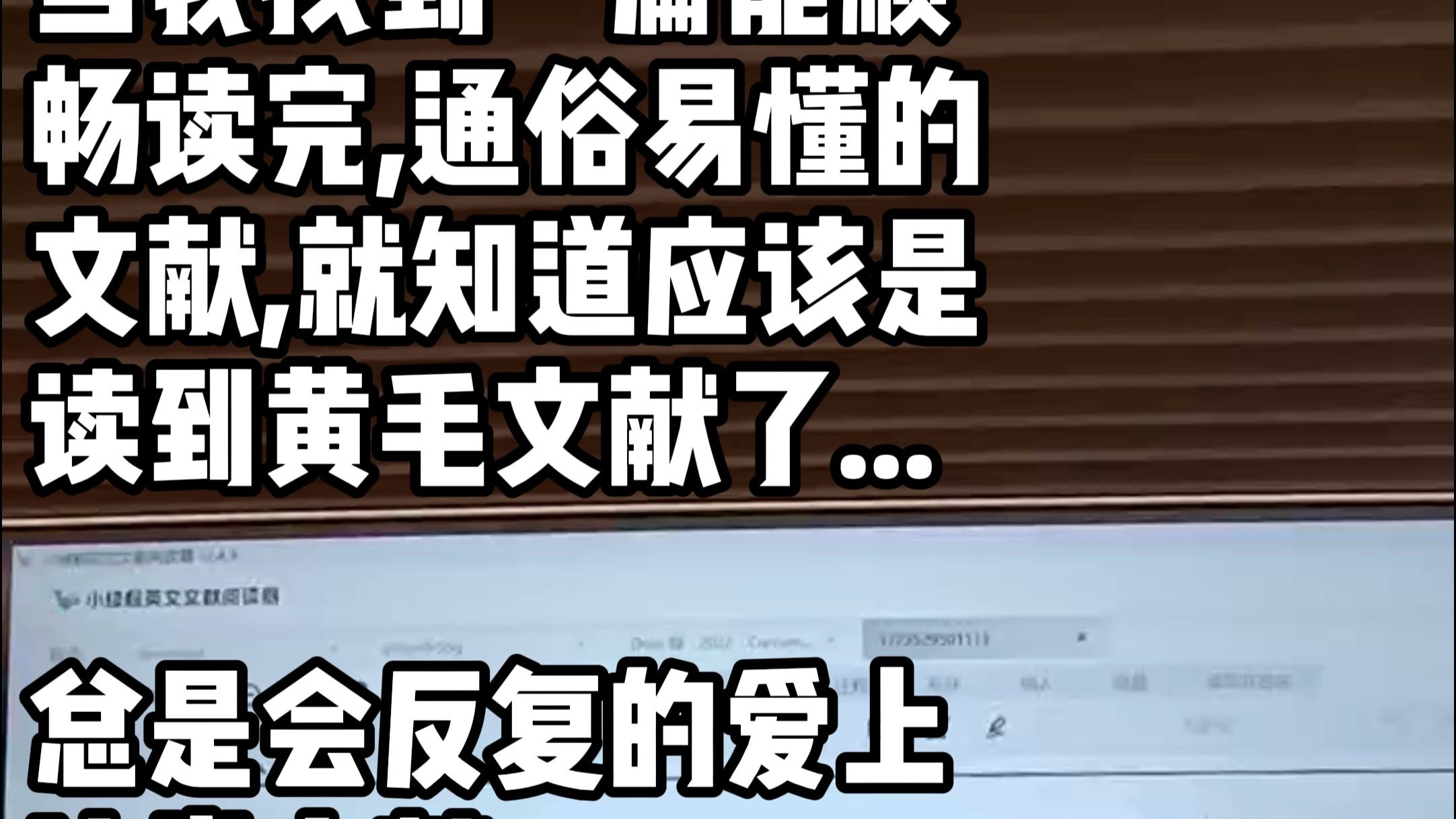 研究生总是会反复的爱上黄毛文献
