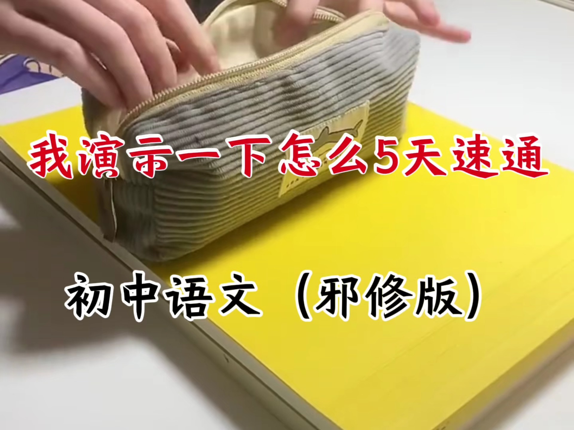 我演示一下怎么5天速通语文（邪修版）！