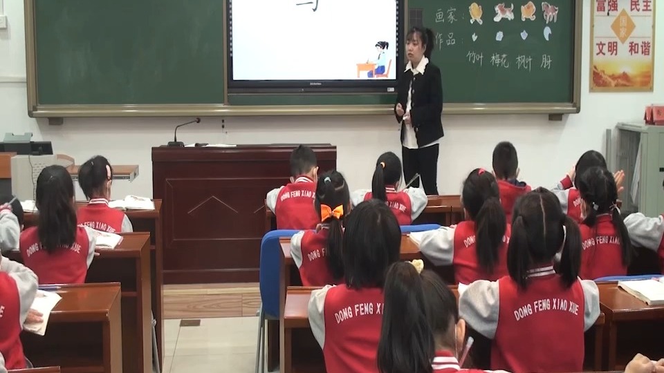 雪地里的小画家