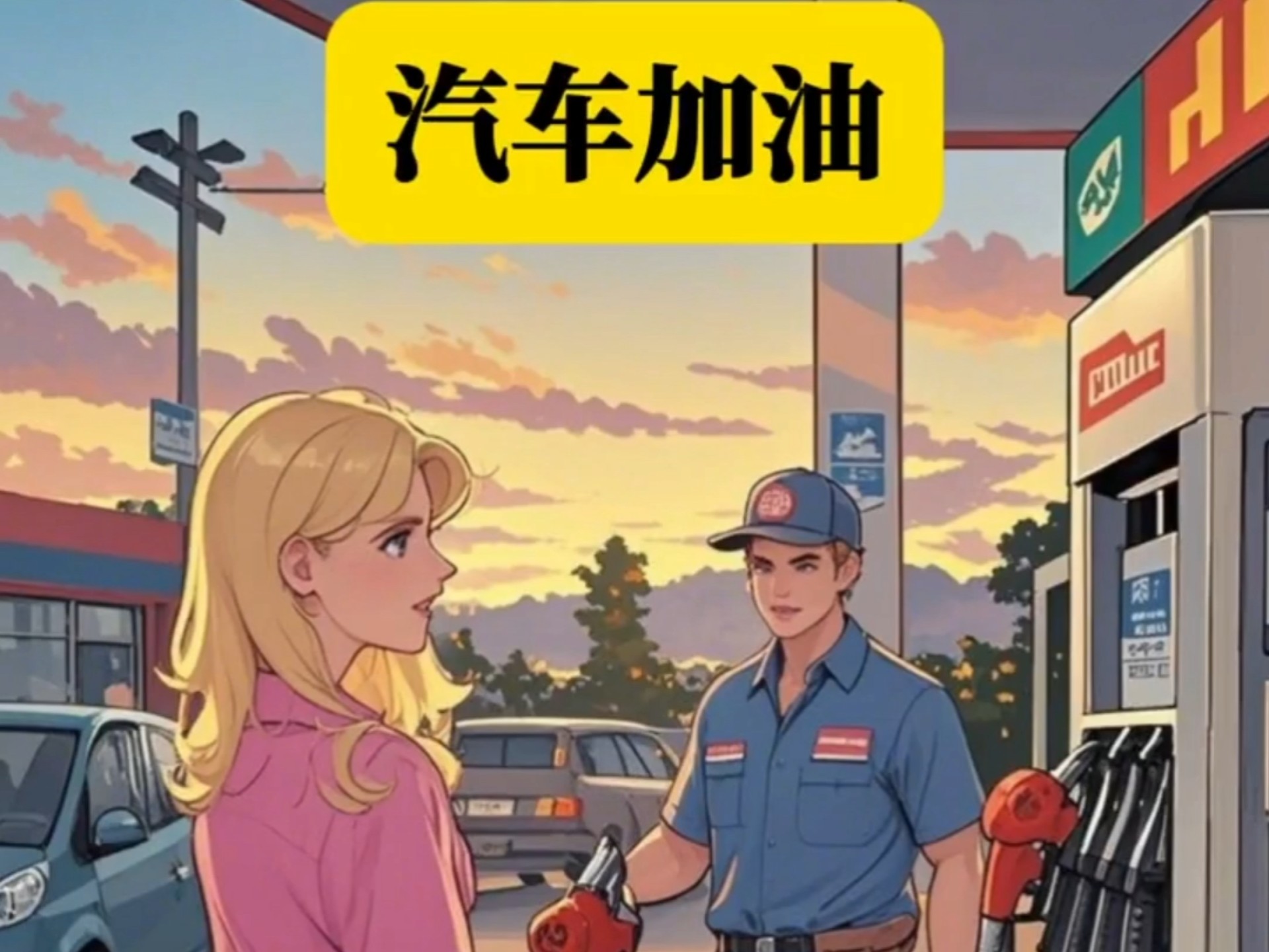英语情景对话—行—汽车加油