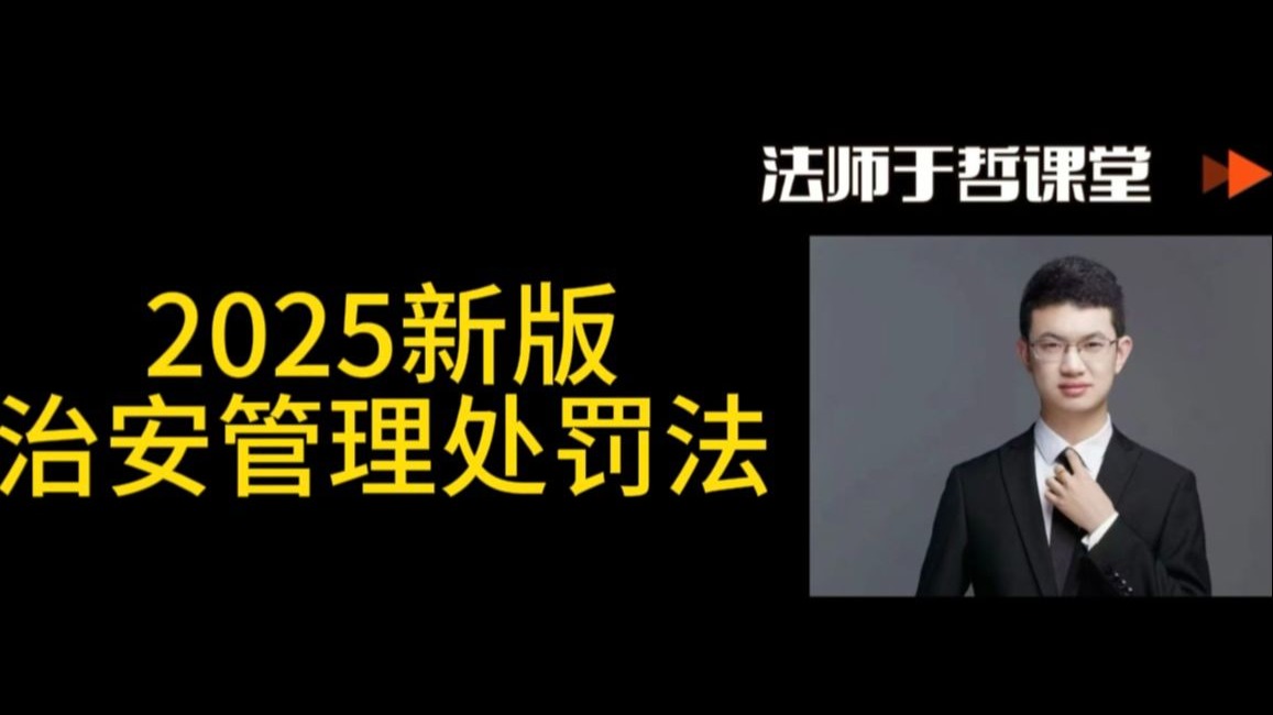 2025版治安管理处罚法（八）