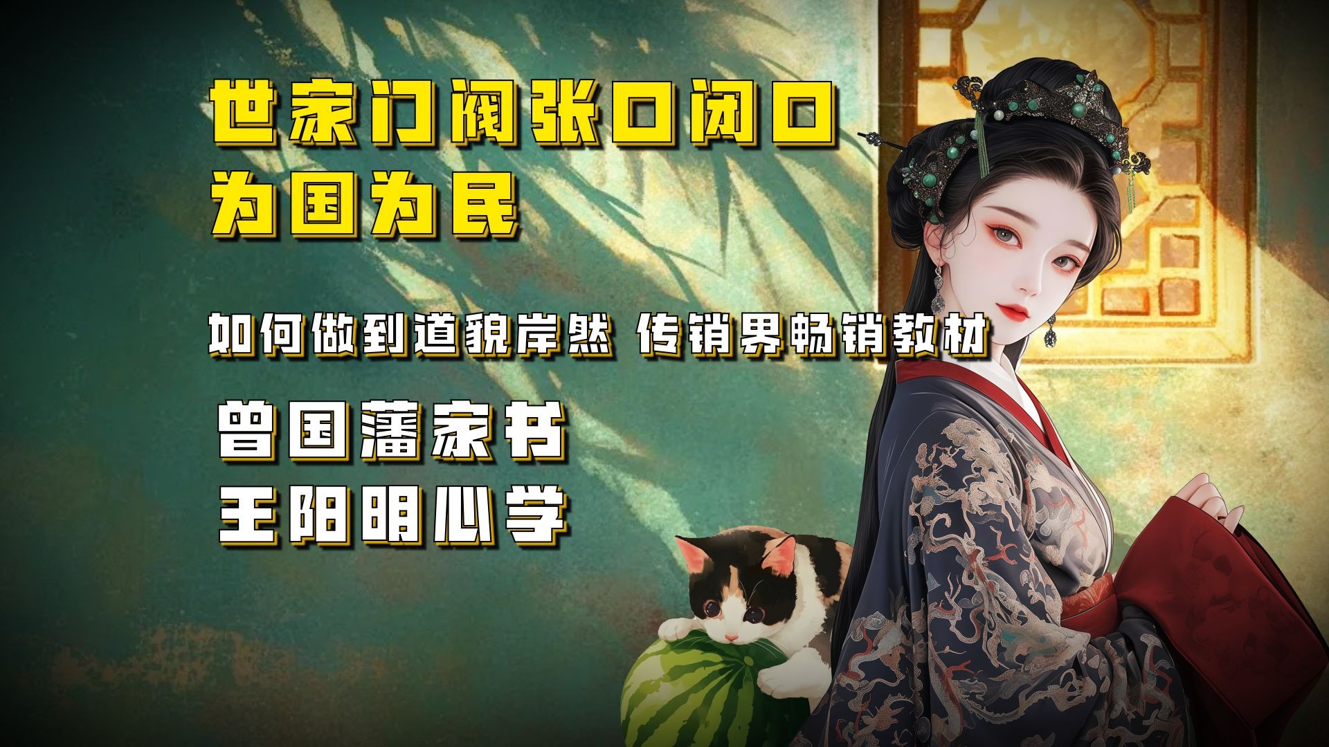 【吃瓜蒙主】04.23 世家门阀张口闭口为国为民。如何做到道貌