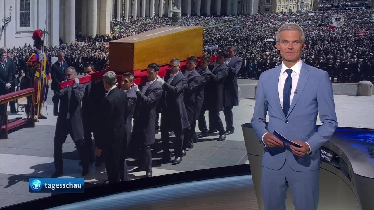 数十万人参加教皇的葬礼 | 20250426 德语晚间新闻 Tagesscha