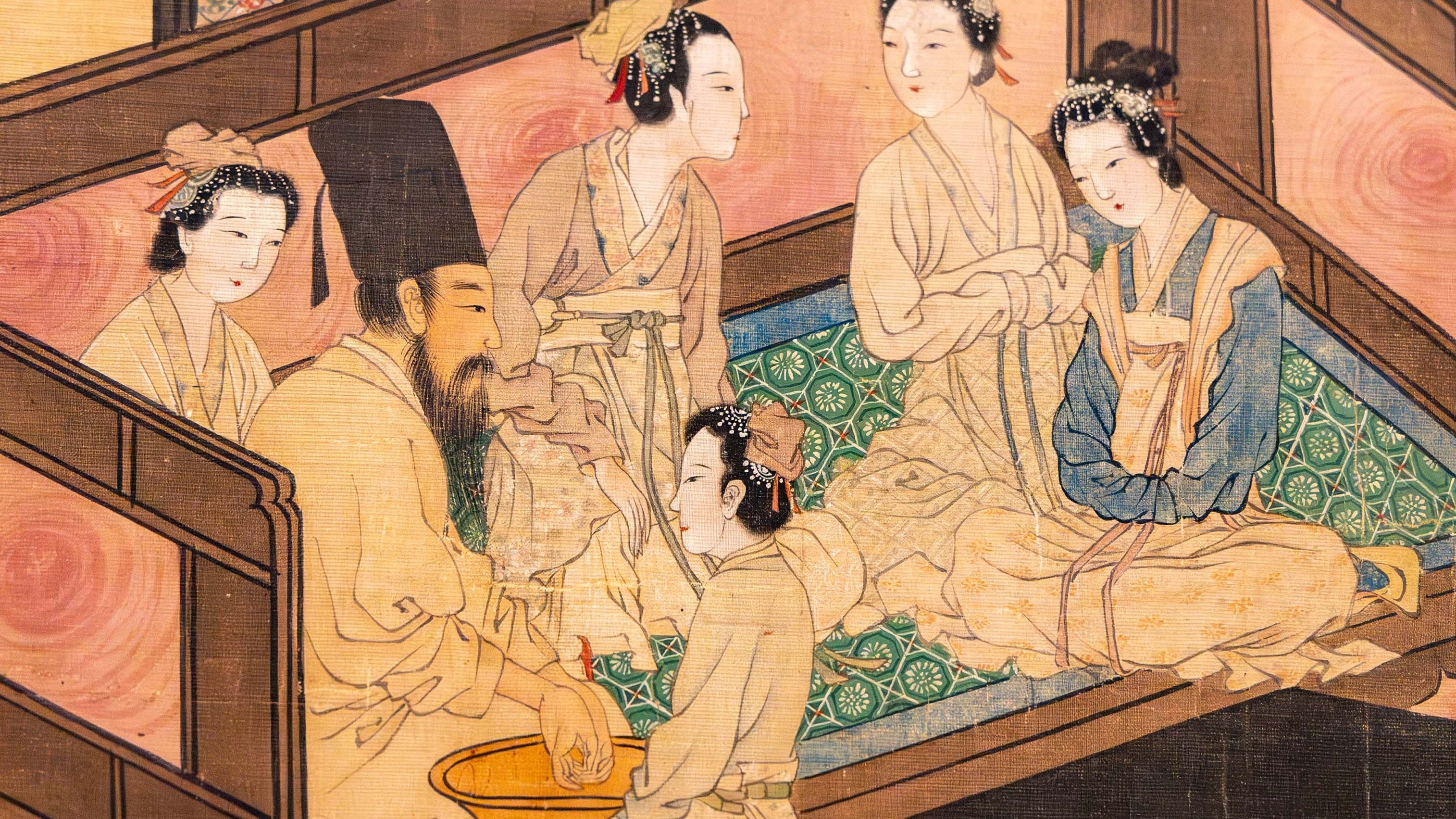 天津博物馆特展《世情万象-明清画境中的众生百态》，韩熙载夜