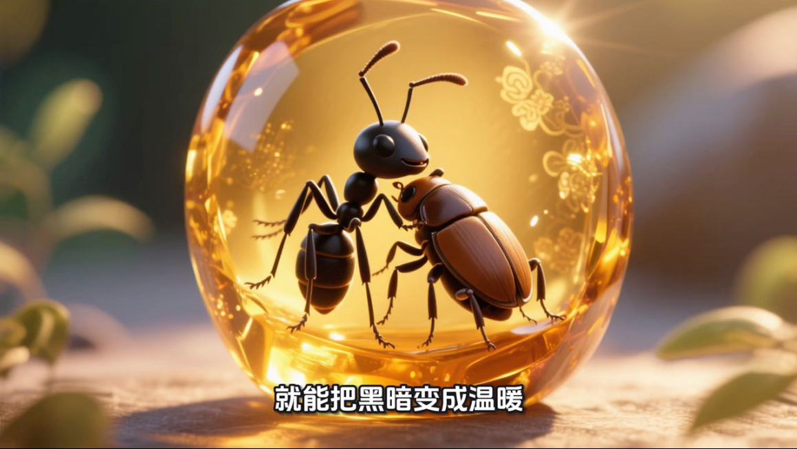 原来，再小的生命，只要心里装着别人，就能把黑暗变成永远的温暖。