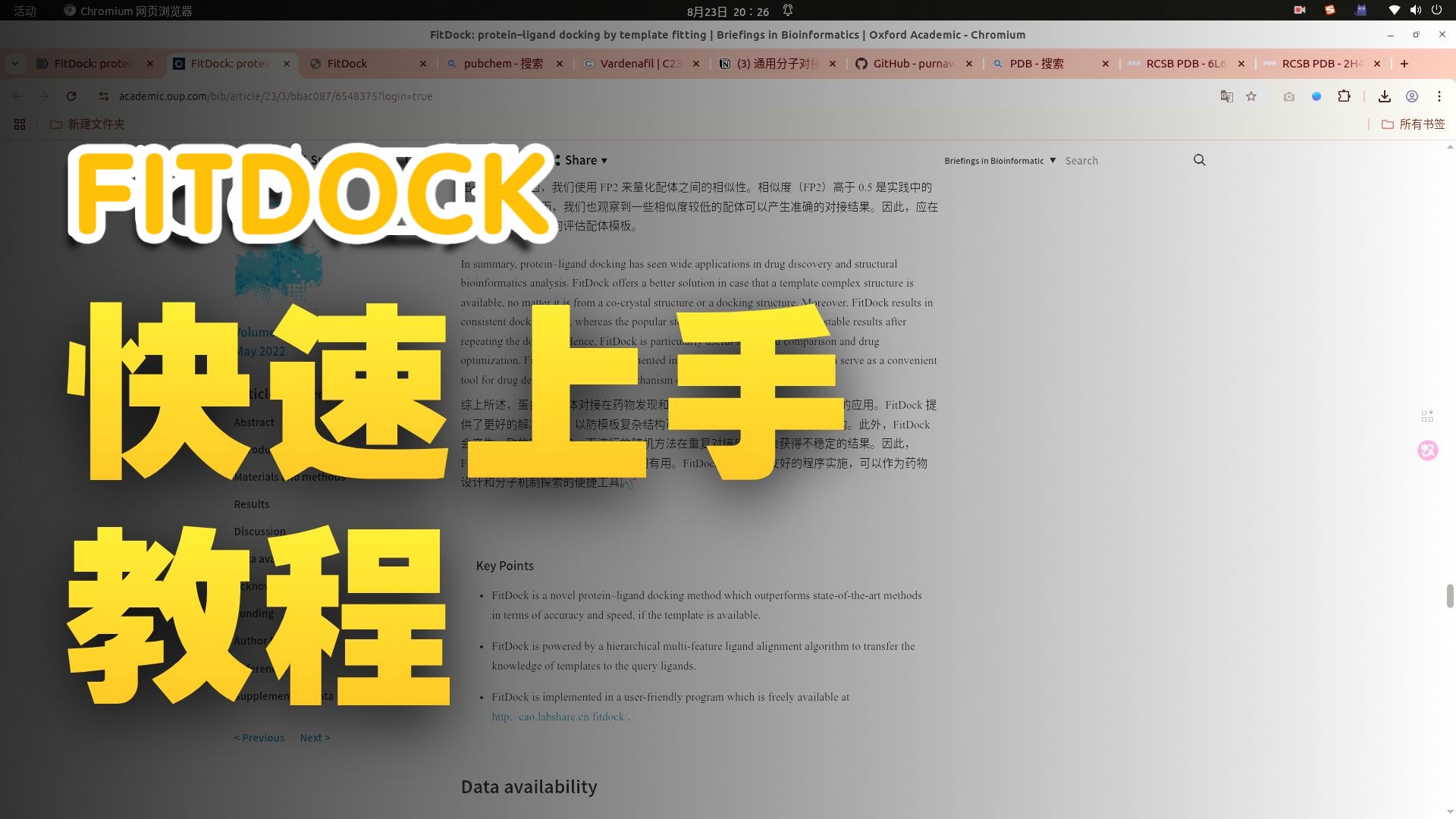 基于模板的分子对接-FitDock