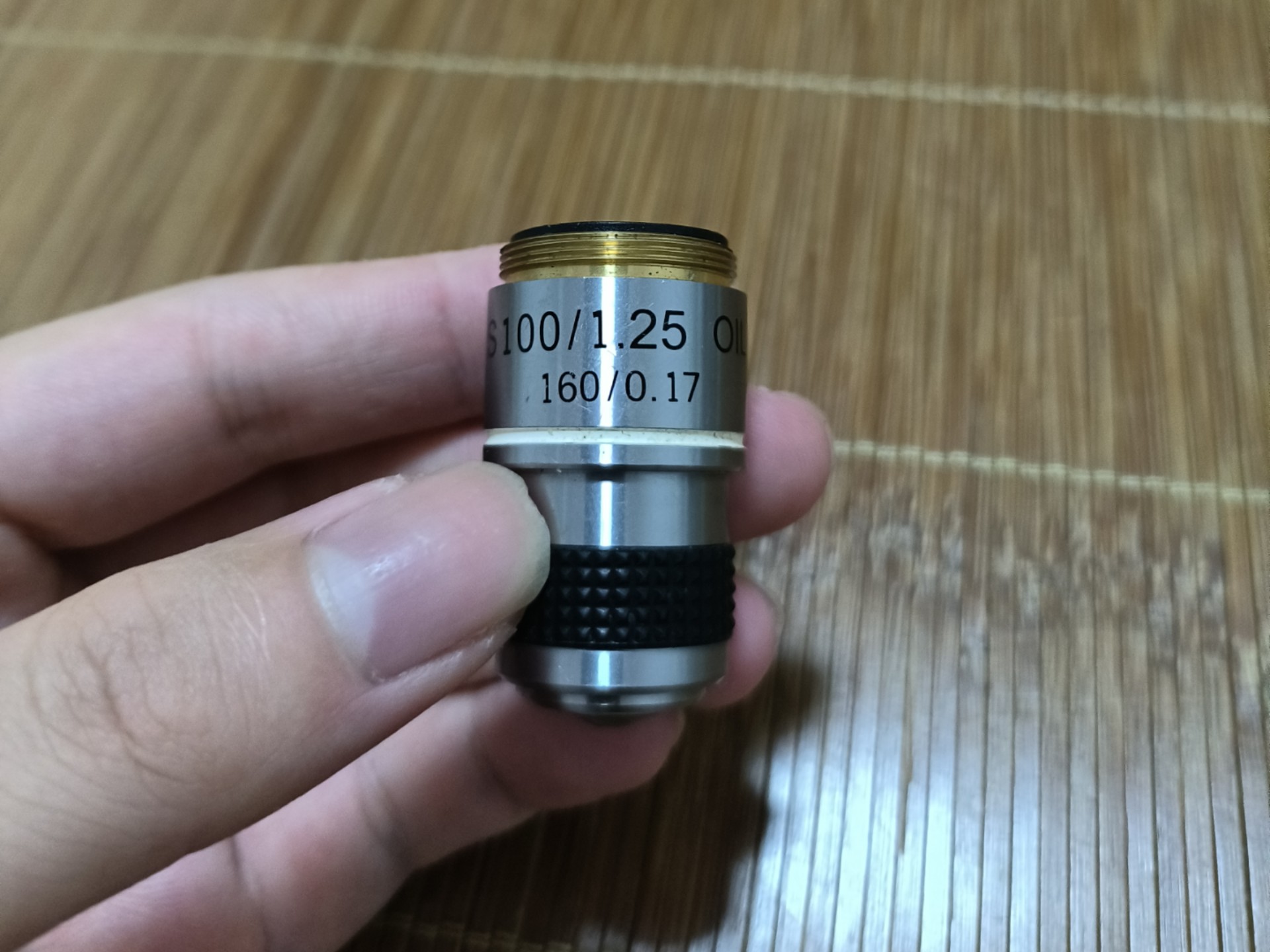 自制适用于油暗场的内置光圈物镜(第二次优化)，观察普通标本时