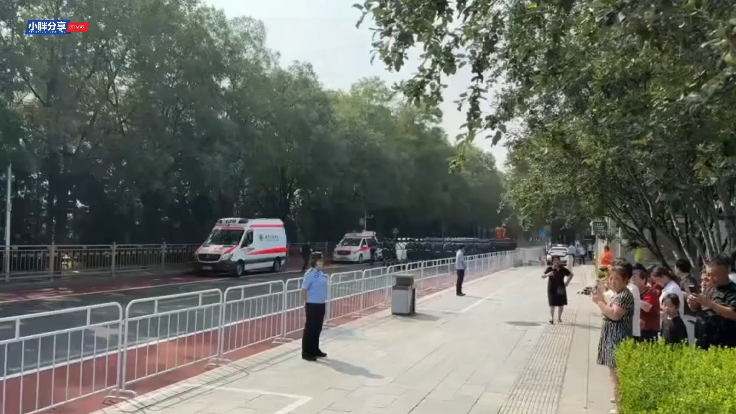 阅兵后大部队整齐划一的撤离