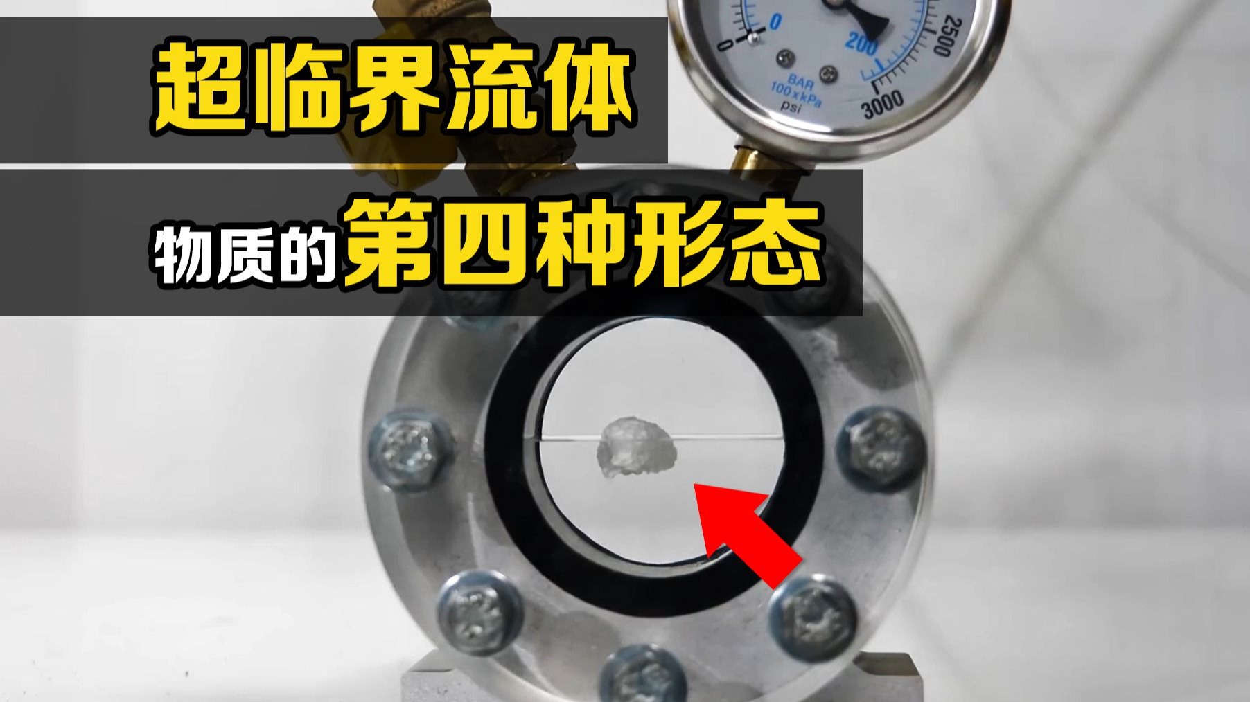 第四种二氧化碳长什么样？把干冰放进压力室中，有趣的现象发生了