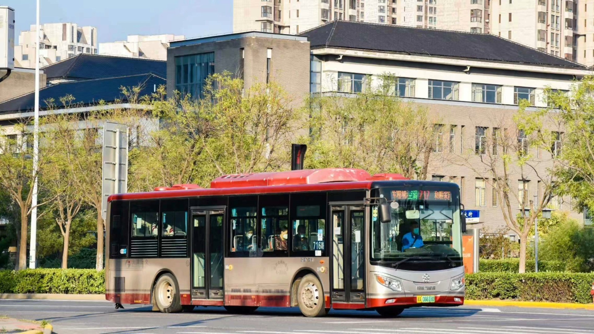 天津公交717路报站视频