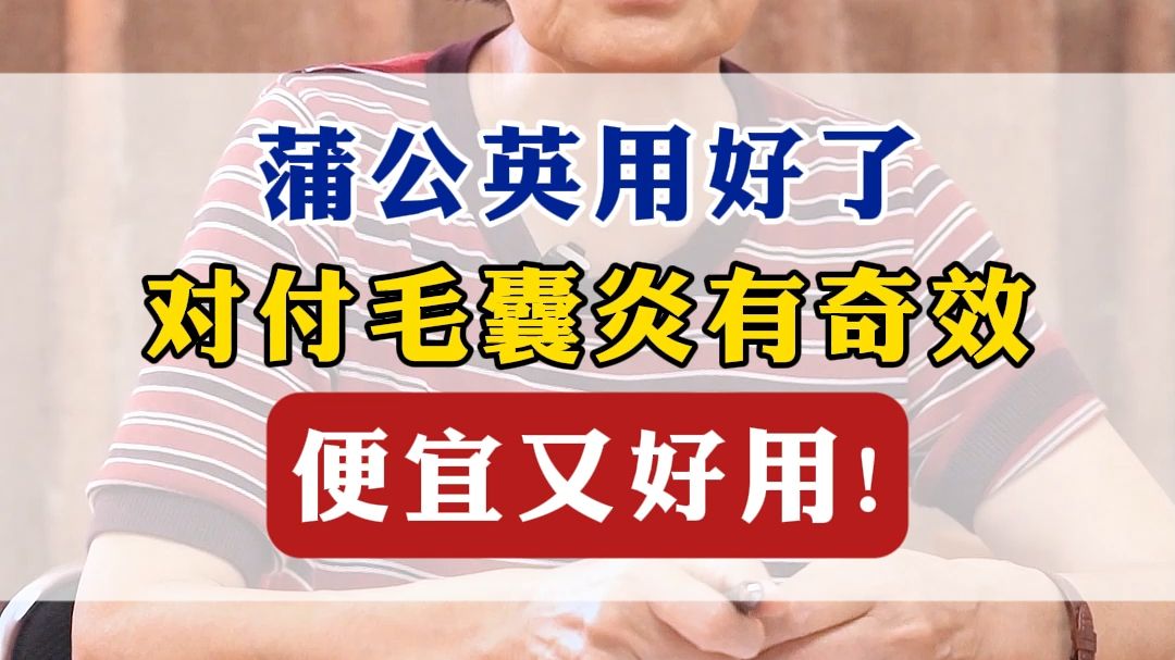 蒲公英用好了，对付毛囊炎有奇效，便宜又好用！
