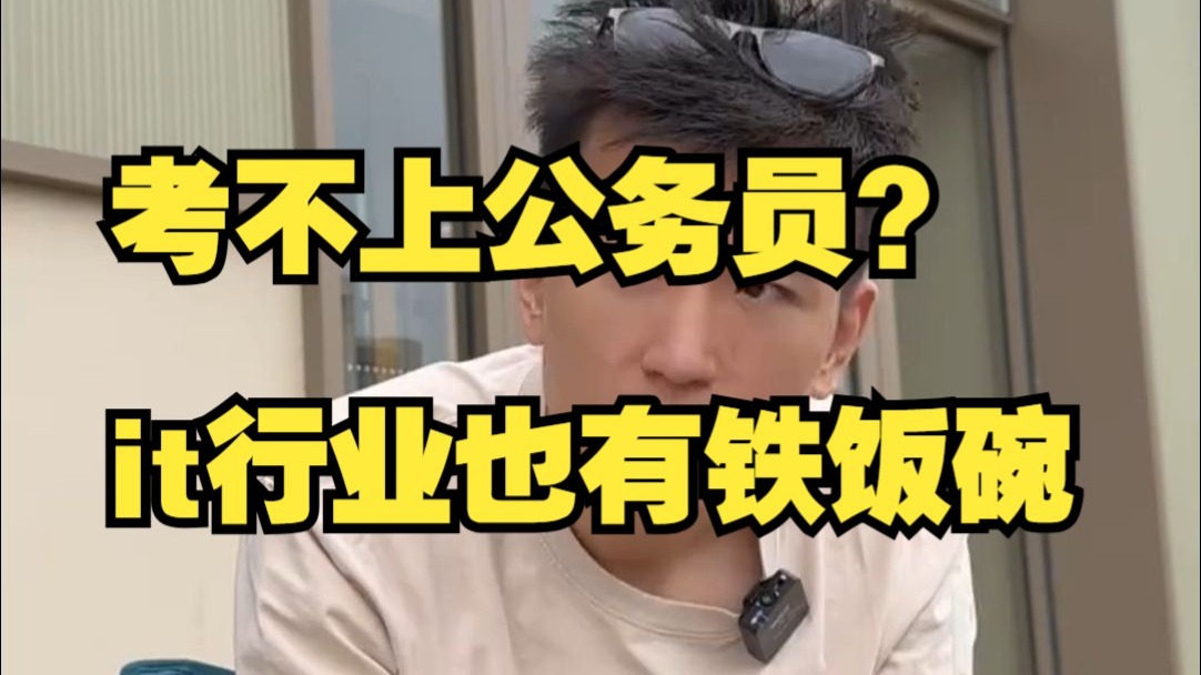 考不上公务员？it行业也有铁饭碗