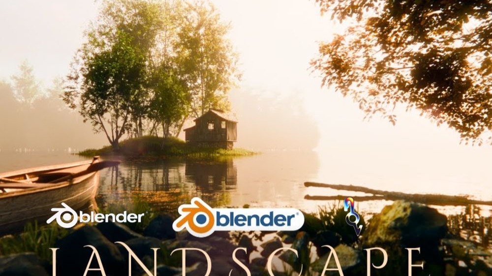 Blender 4.5/概念艺术-寂静的河边-场景制作流程