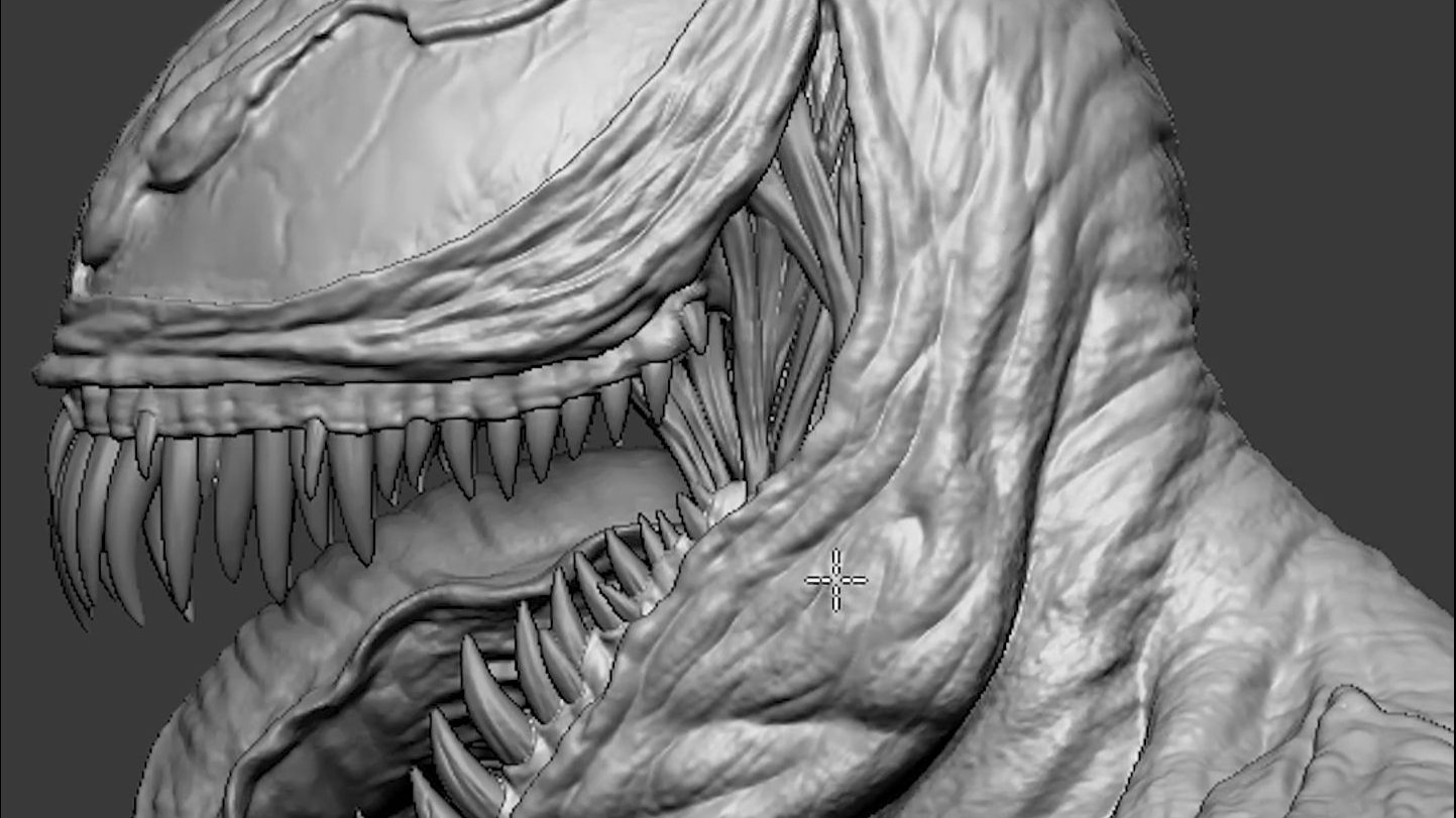 在Zbrush中进行【毒液】解剖结构雕刻