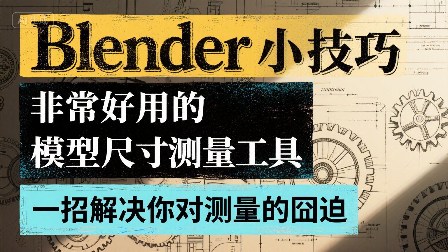 Blender小技巧-非常好用的尺寸测量工具！