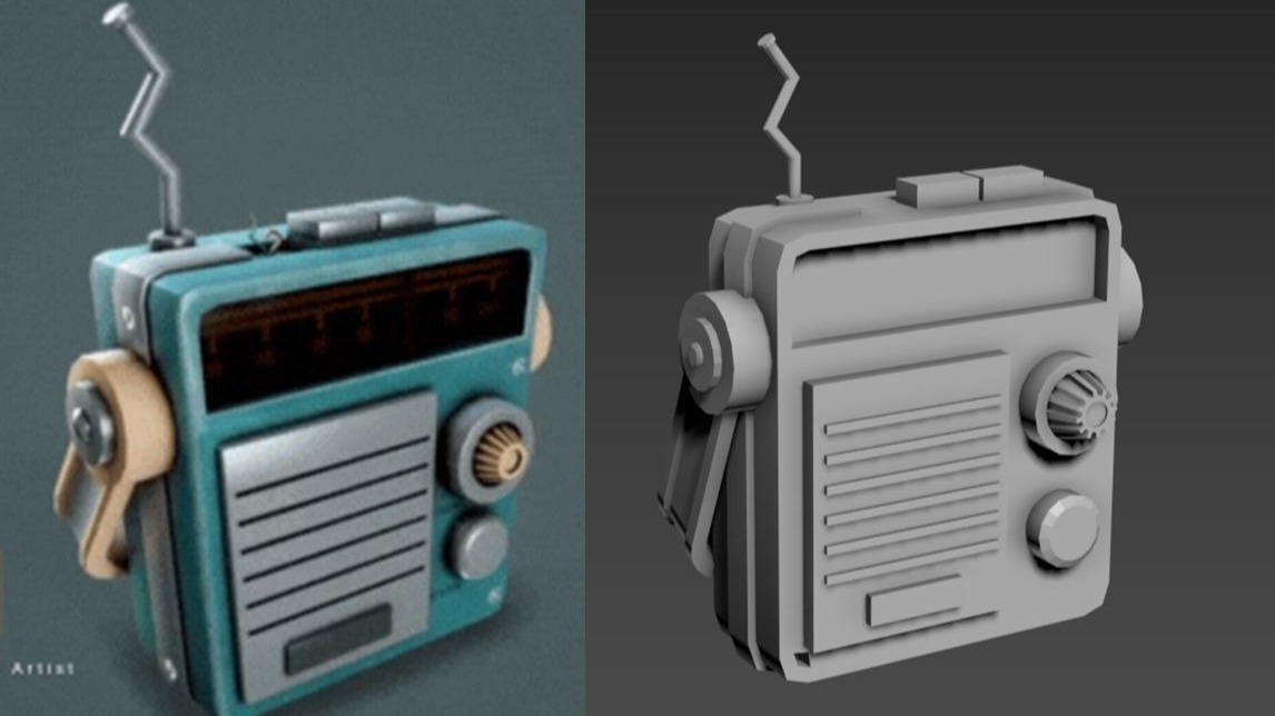 【3dmax道具建模】零基础小录音机模型制作教程。3dmax建模基