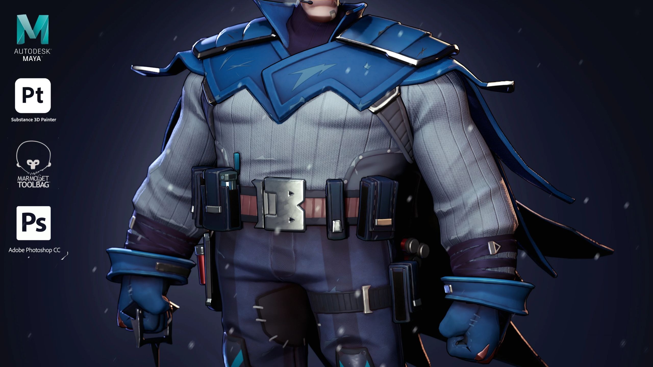 「中英字幕」Gumroad - Maya+Blender+ZB+SP完整风格化角色创