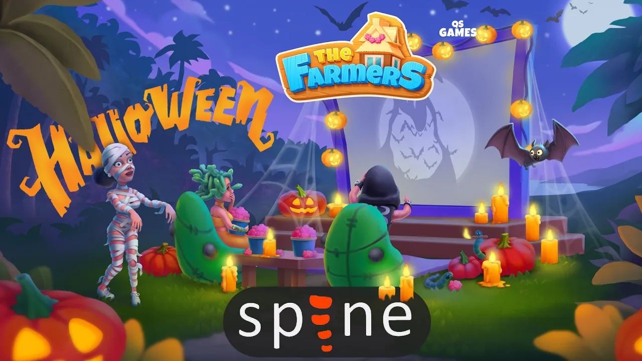 Spine万圣节场景动效制作