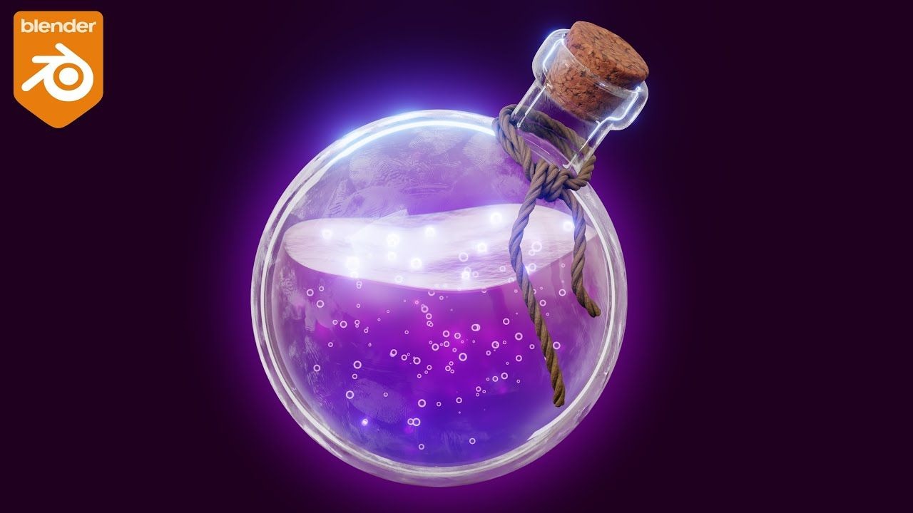 ✨ Blender 魔法药水建模与渲染技巧（中英文字幕）
