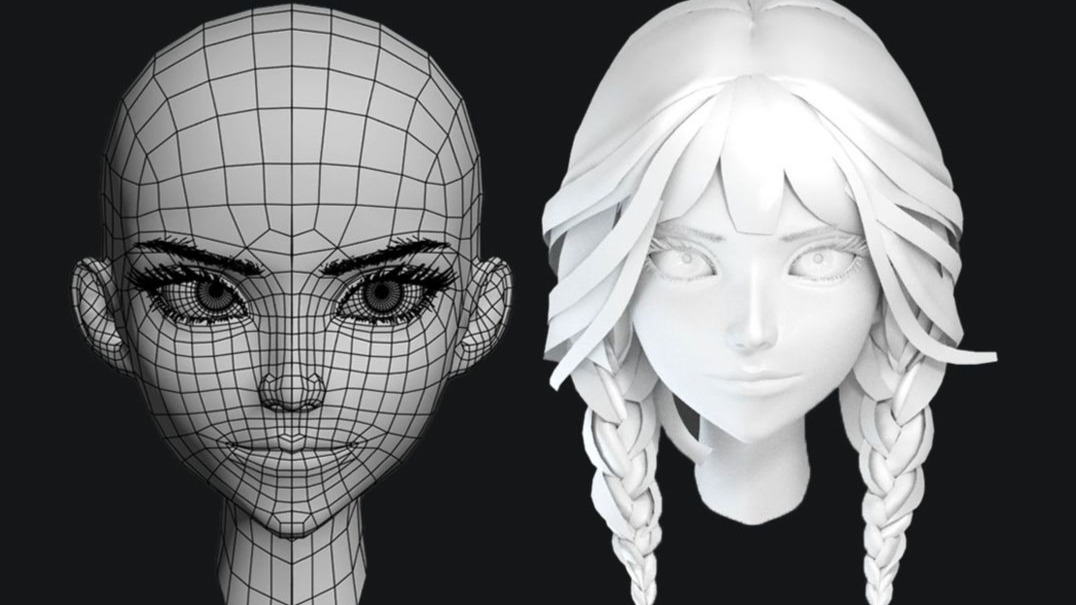 3DMAX人头教学，全网最细思玉丹人头五官精细化布线技巧