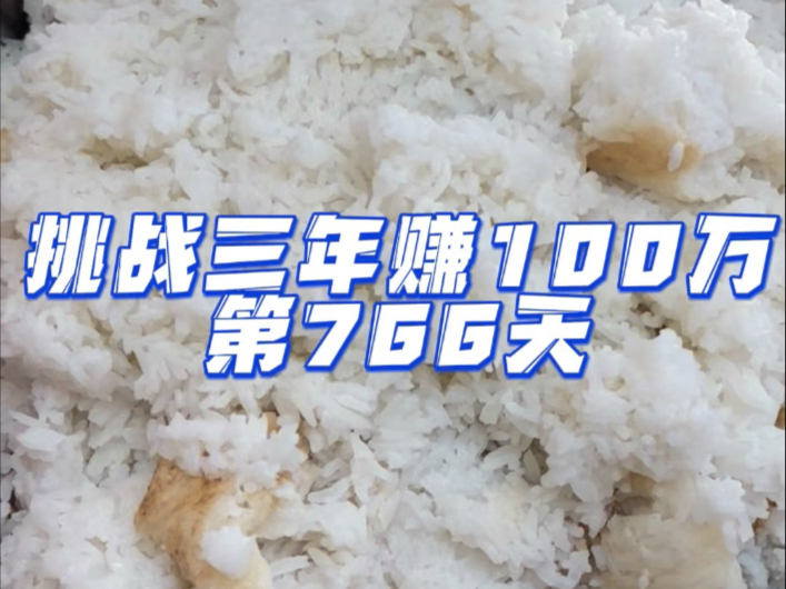 挑战三年赚100万第766天，米饭煮不达标重做
