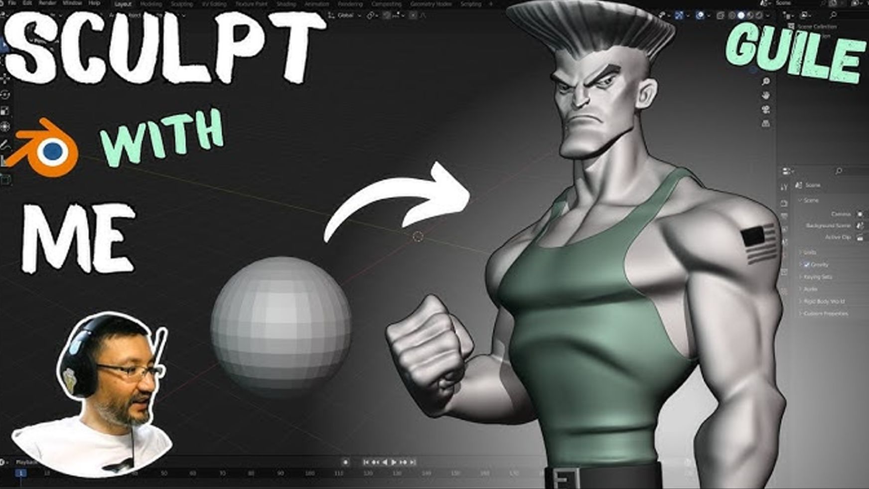 Blender建模，街霸骨裂风格化角色！