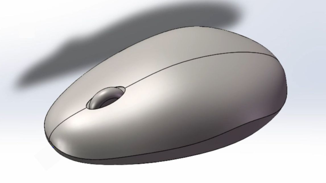 高工教你SolidWorks曲面命令绘制鼠标模型