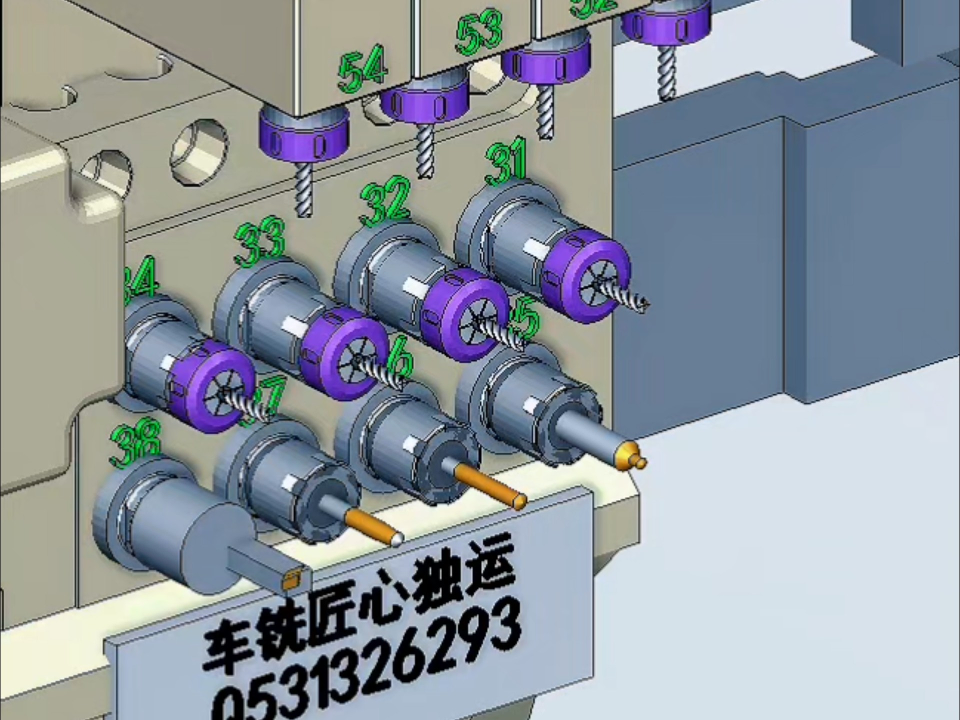 津上 6轴走心机 S206A  背轴增加 侧铣动力头 持续改进中...