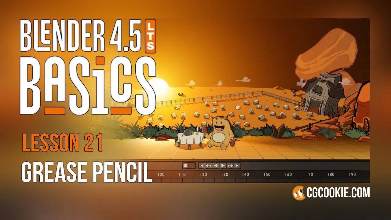 Blender的Grease Pencil蜡笔入门 - BLENDER 4.5 基础教程（第2