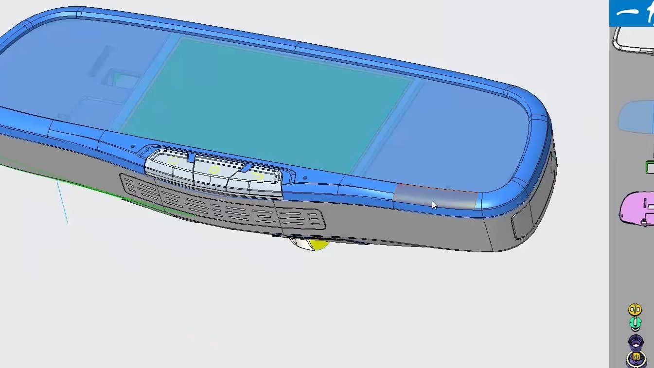 Creo、Proe后视镜款行车记录仪结构设计实例教学讲解-一加一