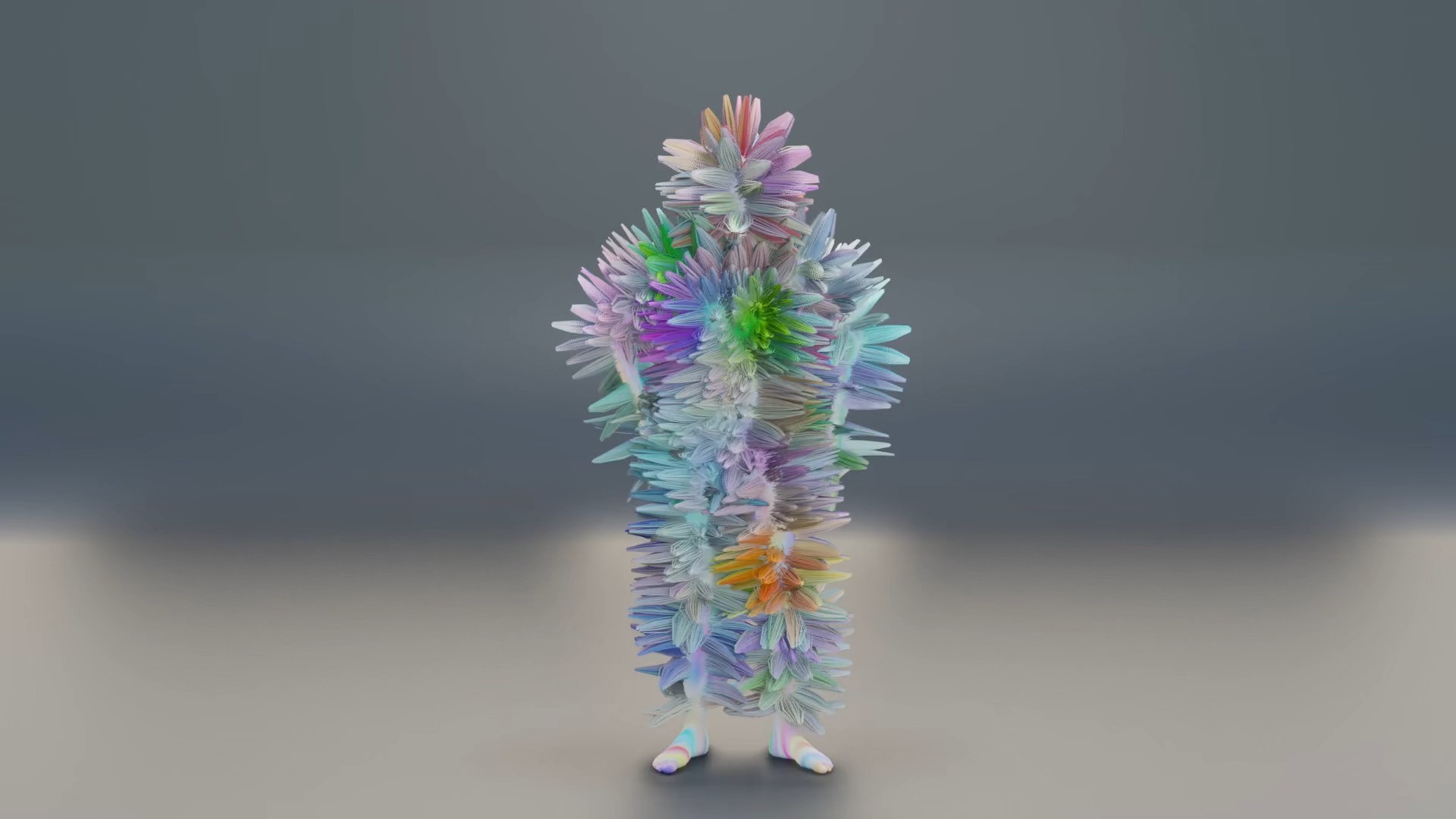 blender一个跳舞的毛发人，制作起来比较简单，效果也挺不错的。