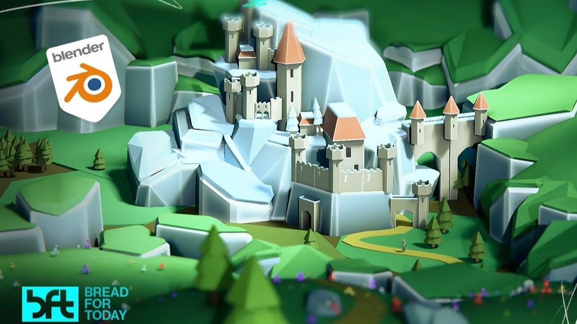 用Blender制作low poly风格城堡