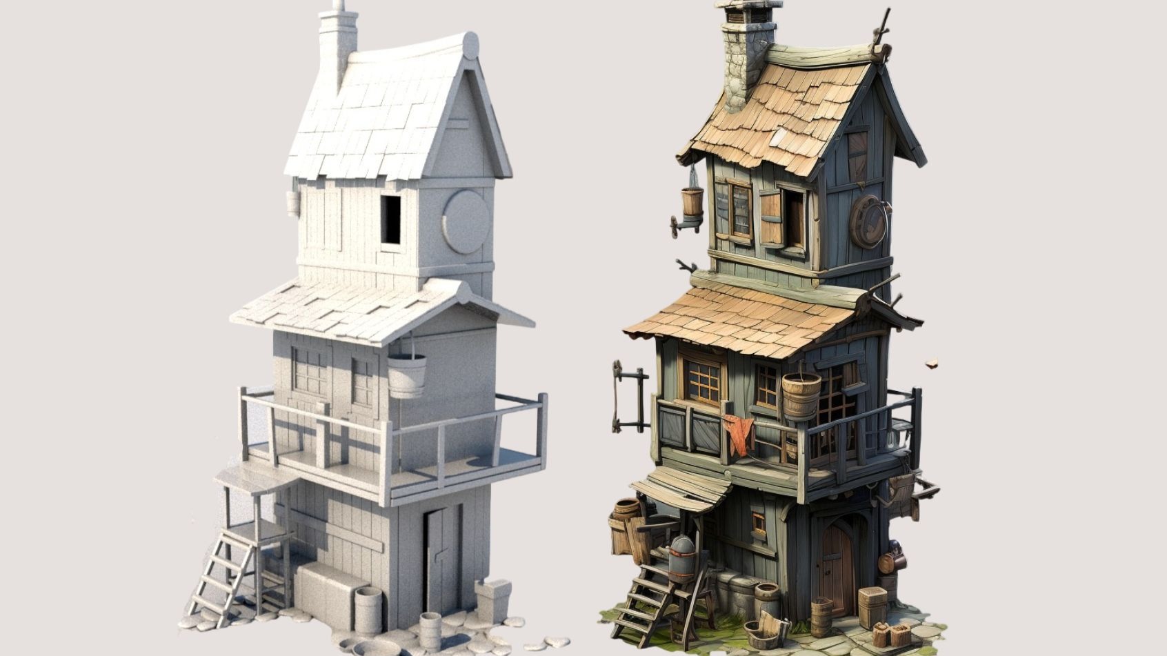 【Maya场景建模】从拉box开始制作单体建筑场景模型，maya次世