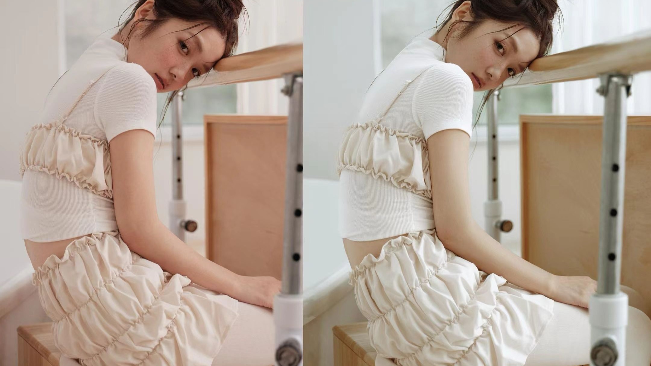 韩系慵懒居家氛围情绪少女写真转档调色思路解析